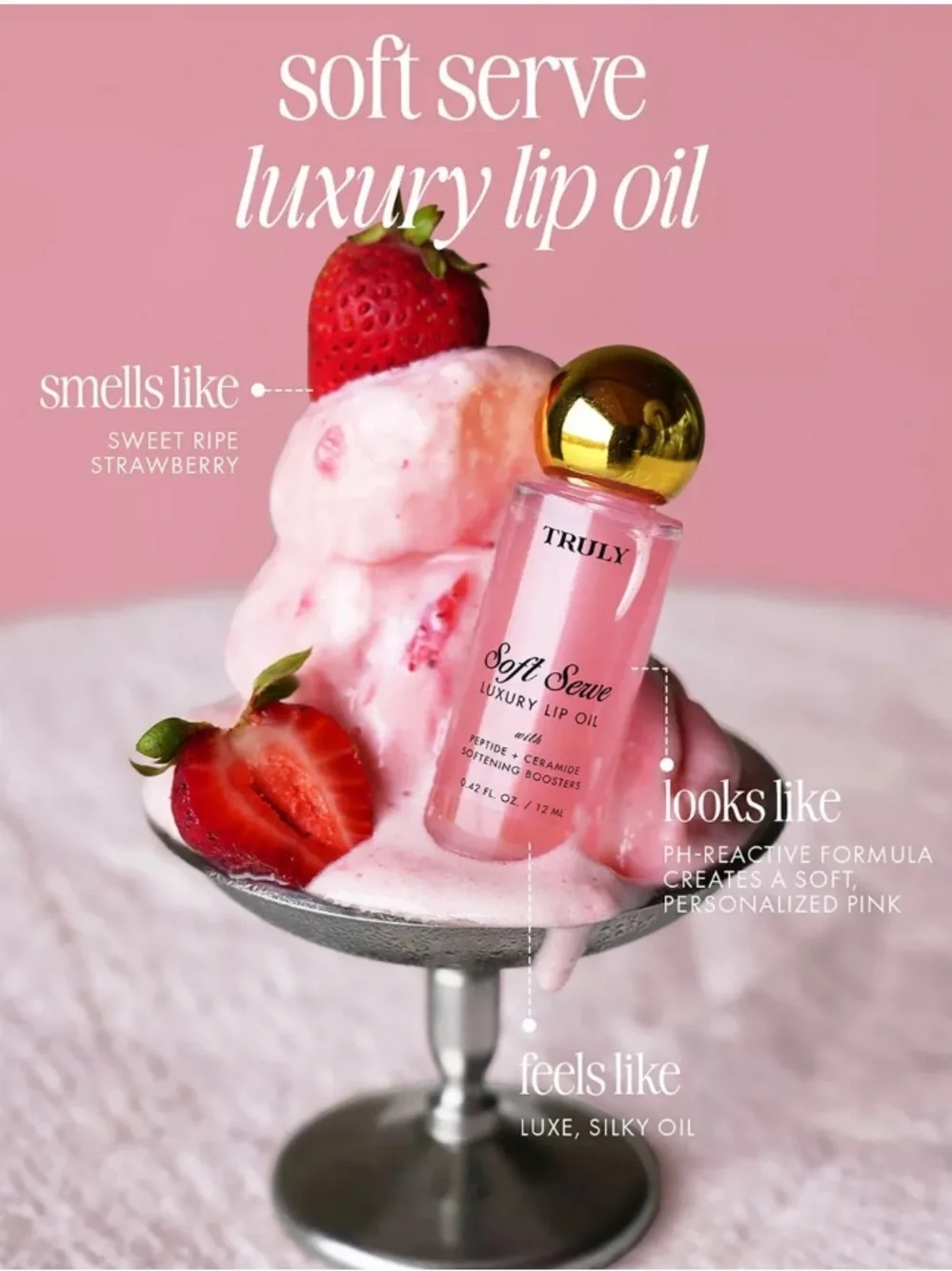 TRULY Soft Serve Luxury Lip Oil 12ml BRAND NEW/SEALED